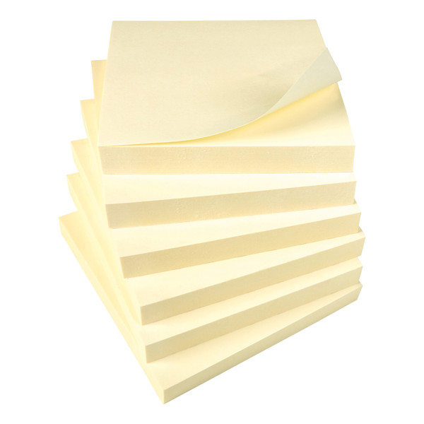 5 Star Office Re-Move Notes Repositionable Pad of 100 Sheets 76x76mm Yellow [Pack 12]