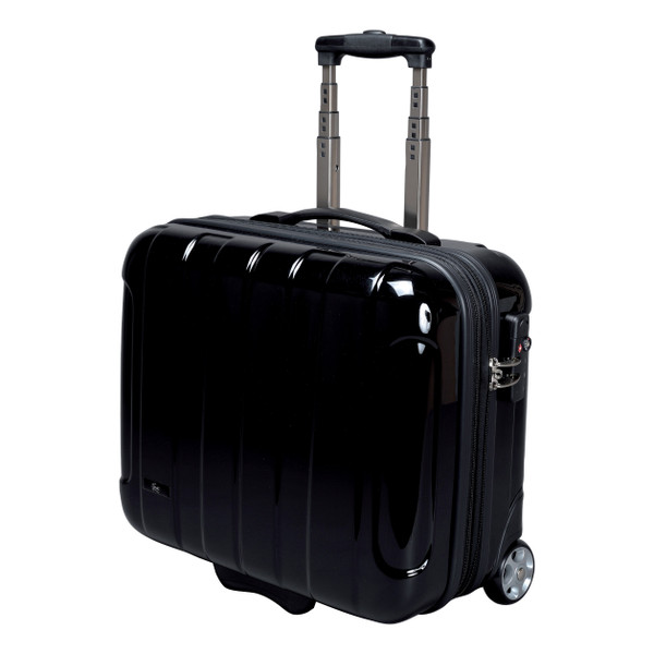 JSA Business Trolley ABS Polycarbonate with Removable Laptop Case Black Ref 45513