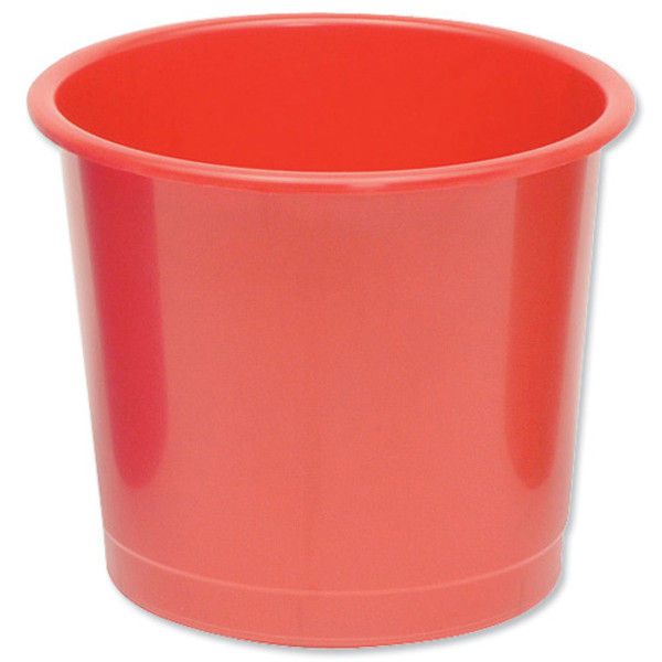 5 Star Office Waste Bin Polypropylene 14 Litre Capacity 304x254mm Red