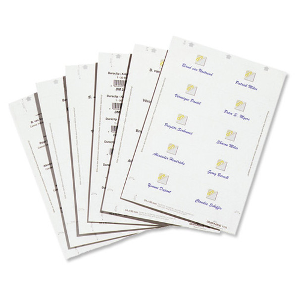 Durable Inserts for Duraprint Badgemaker Card 150gsm 54x90mm Ref 1455/02 [Pack 200]