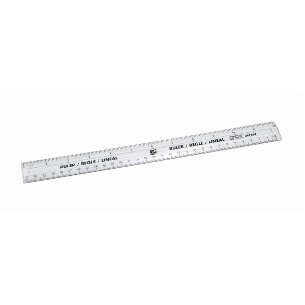 5 Star Office Ruler Plastic Metric and Imperial Markings 300mm Clear [Pack 10]