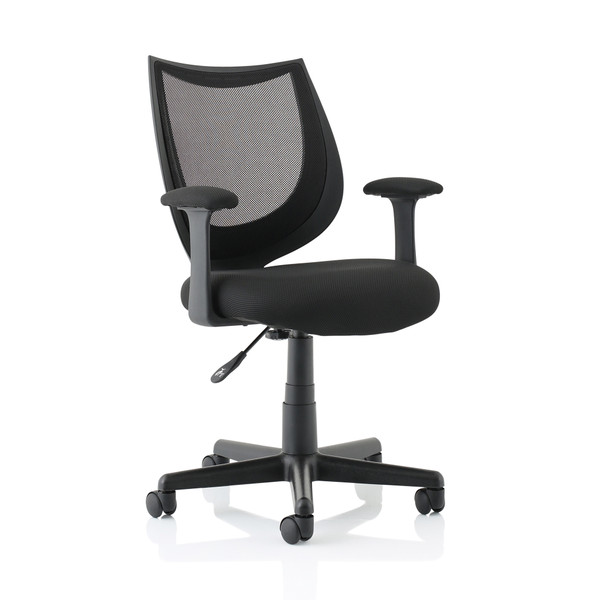 5 Star Office Gleam SoHo Mesh Operators Chair Black 470x480x410-510mm Ref 11027-03