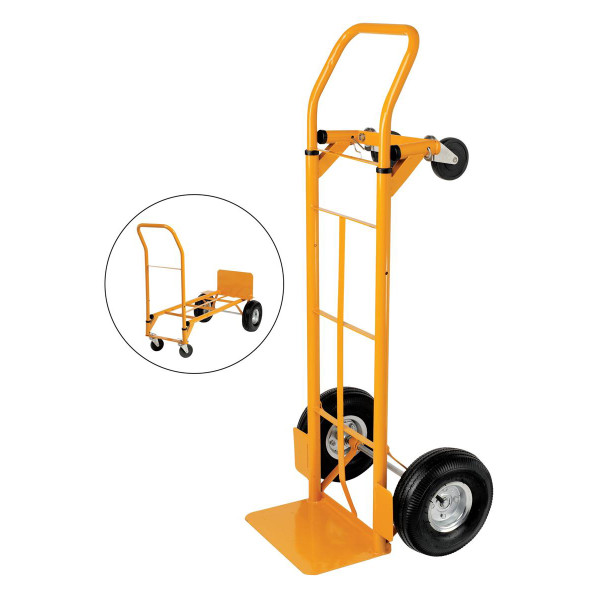 5 Star Facilities Universal Hand Trolley and Platform Truck Capacity 250kg Foot Size W550xL460mm Yellow