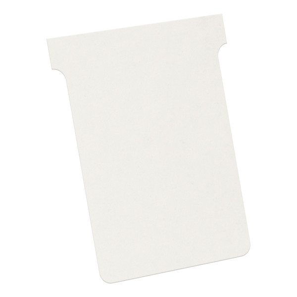 Nobo T-Cards 160gsm Tab Top 15mm W92x Bottom W80x Full H120mm Size 3 White Ref 2003002 [Pack 100]