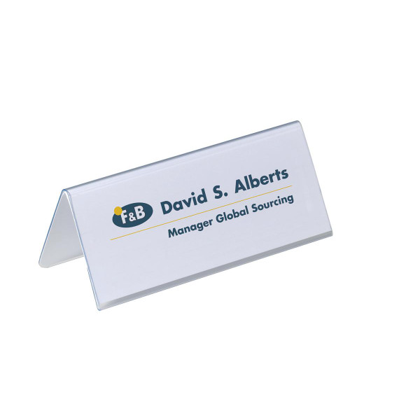 Durable Inserts for Duraprint Table Place Name Holder 63x150mm Ref 1459 [Pack 40]
