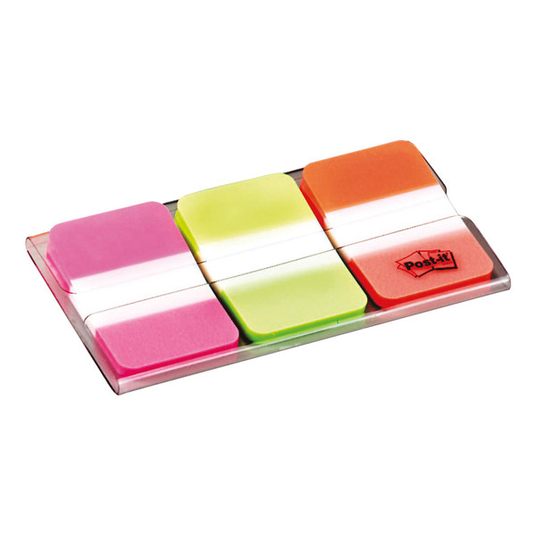 Post-it Index Strong 25mm Assorted Pink Green and Orange Ref 686-PGO [Pack 66]