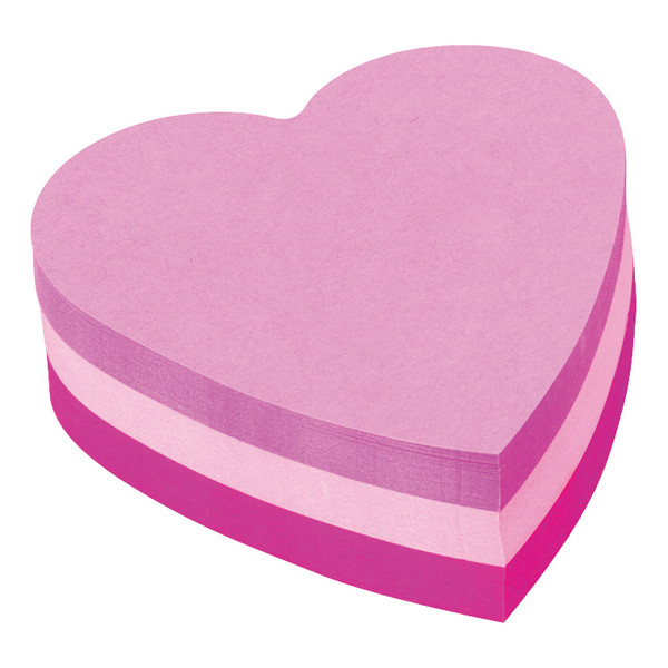 Post-it Heart Shaped Notes Pad of 225 Sheets Pink Tones Ref 2007H