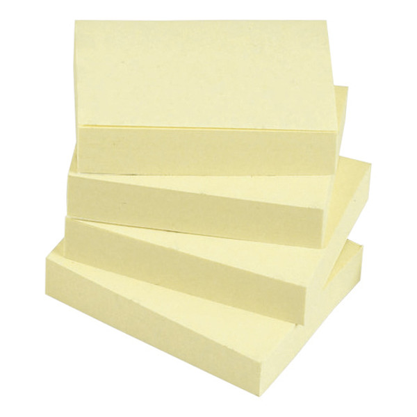 5 Star Office Re-Move Notes Repositionable Pad of 100 Sheets 38x51mm Yellow [Pack 12]