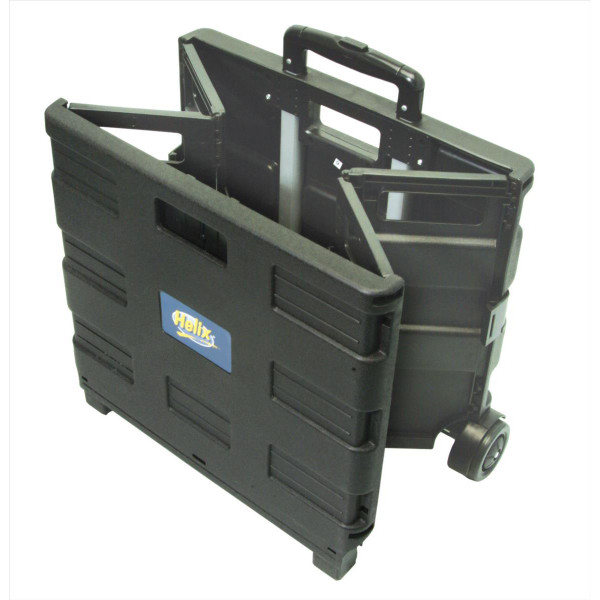 Crate Trolley Foldable Capacity 35kg/44 litres 430x380x1000mm Black