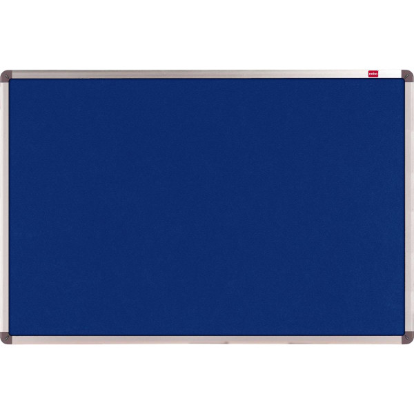 Nobo Classic Noticeboard Felt with Aluminium Frame W1800xH1200mm Blue Ref 1900982