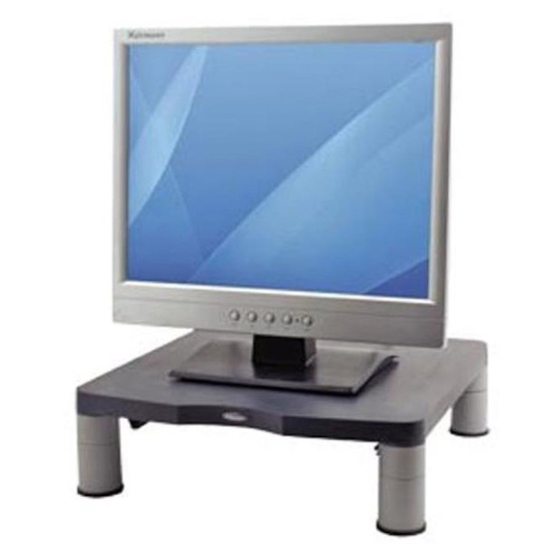 Fellowes Standard Monitor Riser 17in CRT 21in TFT Capacity 27kg 3 Heights 51-102mm Graphite Ref 9169301