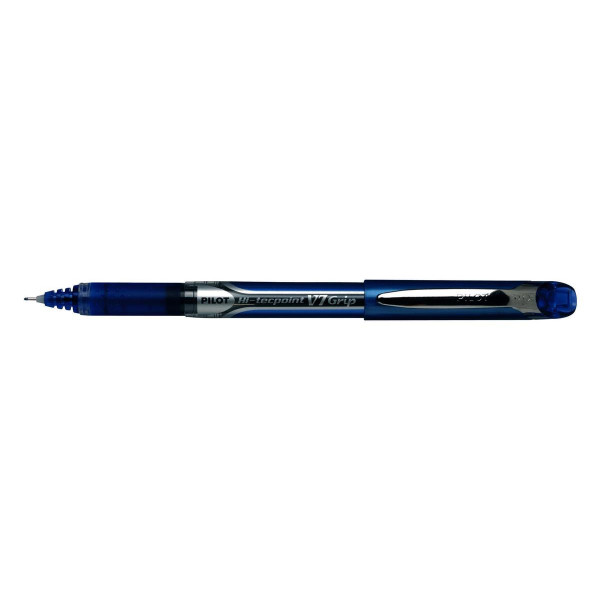 Pilot V7 Hi-Tecpoint Rollerball Pen Rubber Grip Fine 0.7mm Tip 0.5mm Line Blue Ref BXGPNV7-03 [Pack 12]