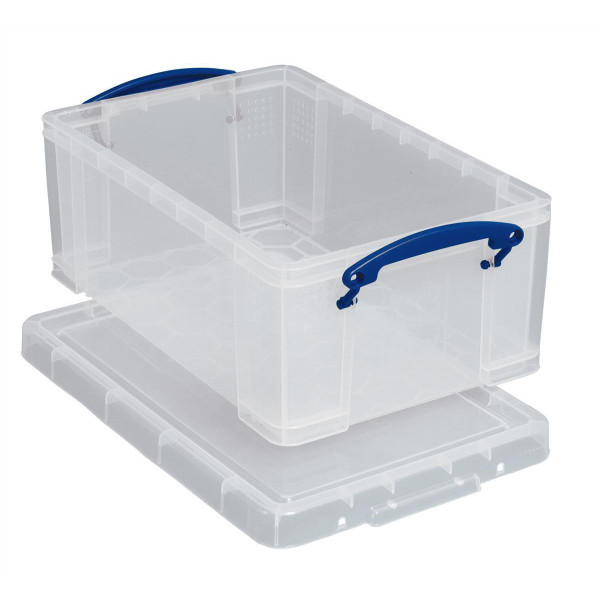 Really Useful Storage Box Plastic Lightweight Robust Stackable 5Litre W200xD340xH125mm Clear Ref3x5C[Pk3]