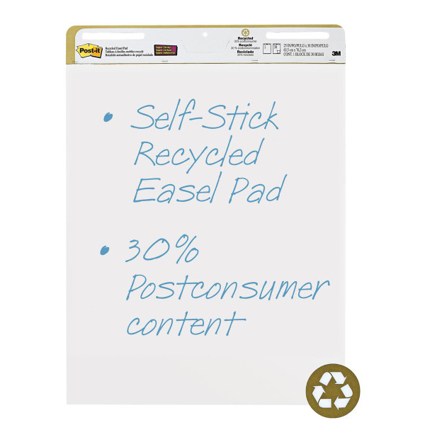 Post-it Easel Pad Recycled Self-adhesive 30 Sheets 762x635mm Ref 559RP [Pack 2]
