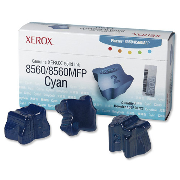 Xerox Ink Sticks Solid Page Life 3400pp Cyan Ref 108R00723 [Pack 3]