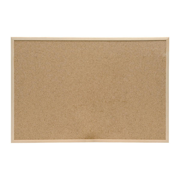 5 Star Office Noticeboard Cork with Pine Frame W600xH400mm