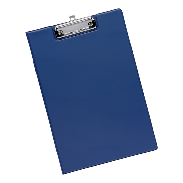 5 Star Office Fold-over Clipboard with Front Pocket Foolscap Blue