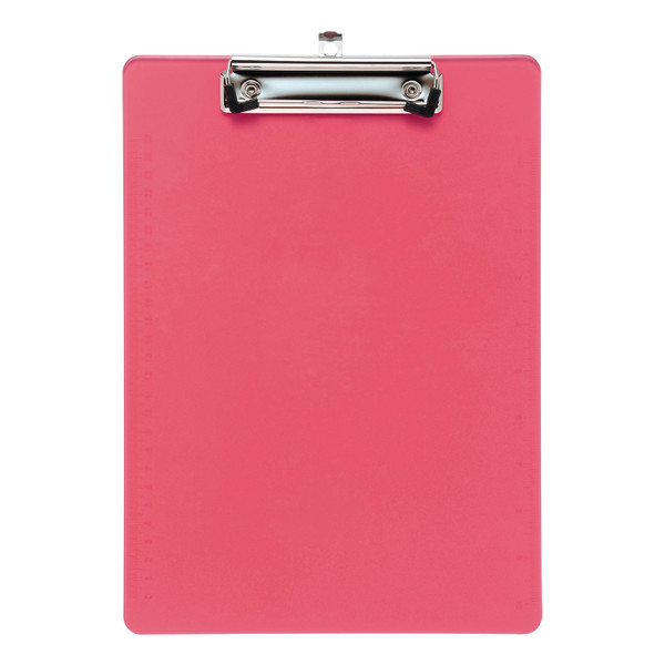 5 Star Office Clipboard Solid Plastic Durable with Rounded Corners A4 Pink