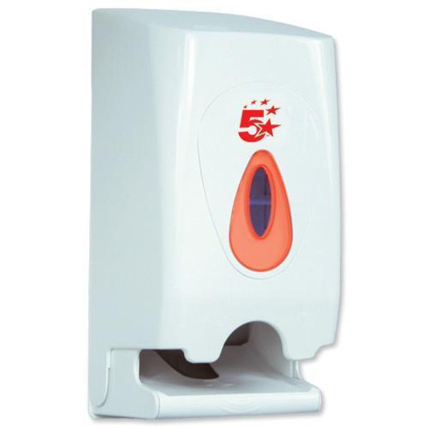 5 Star Facilities Twin Toilet Roll Dispenser W148xD150xH315mm White