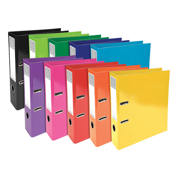 Iderama Lever Arch Files Pressboard 70mm Spine A4 Assorted Ref 53629E [Pack 10]