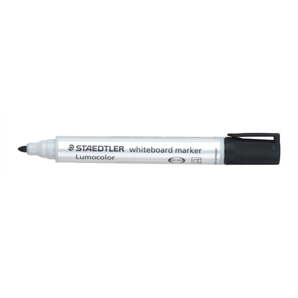 Staedtler 351 Marker Dry-Wipe Whiteboard Locked Tip 2mm Line Black Ref 351-9 [Pack 10]