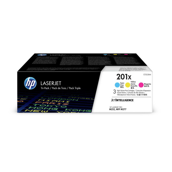 HP 201XM Laser Toner Cartridges HY Page Life 2300pp C/M/Y Ref CF253XM [Pack 3]