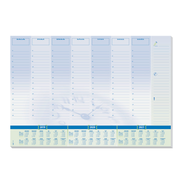 Sigel Desk Pad Calendar Planner 30 Sheets 595x410mm Light Blue Ref HO350