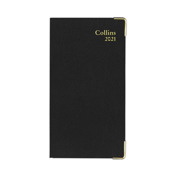 Collins 2021 Business Pocket Diary Month to View Sewn Binding 80x152mm Black Ref CMB 2021