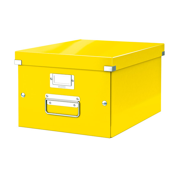 Leitz Click & Store Collapsible Storage Box Medium For A4 Yellow Ref 60440054