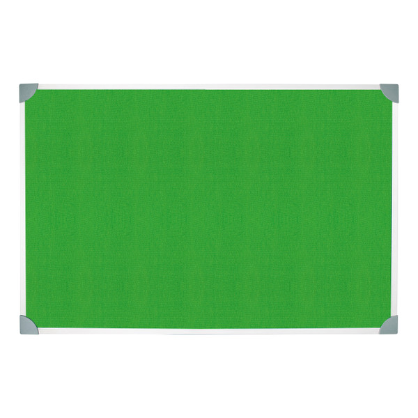 5 Star Green Felt Noticeboard 900x600mm Aluminium Frame