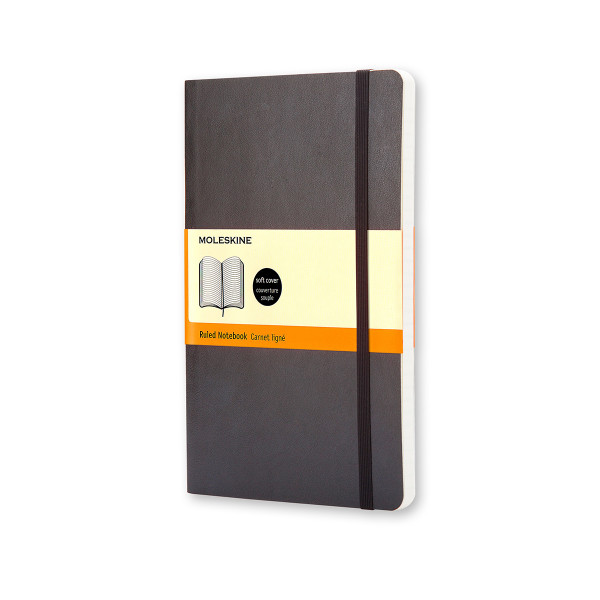 Moleskine Large Ruled Soft Cover 240Pg 130x210mm Black Ref QP616