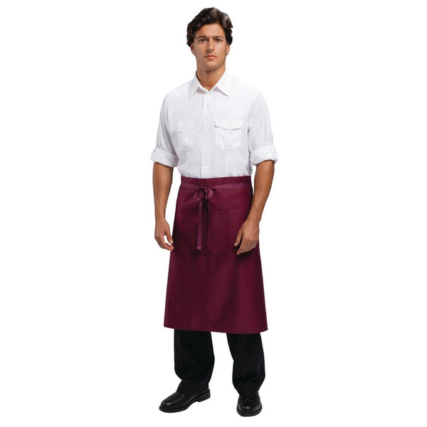 Chef Works Regular Bistro Apron Burgundy