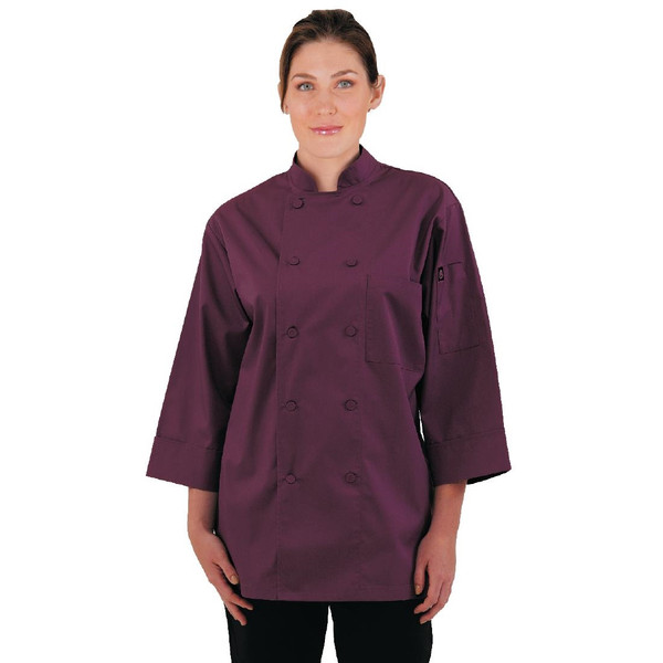 Chef Works Unisex Chefs Jacket Merlot XS