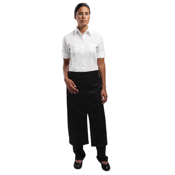 Chef Works Bistro Apron Split Front Black