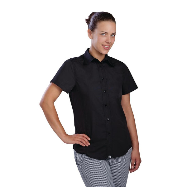 Chef Works Womens Cool Vent Chefs Shirt Black 2XL