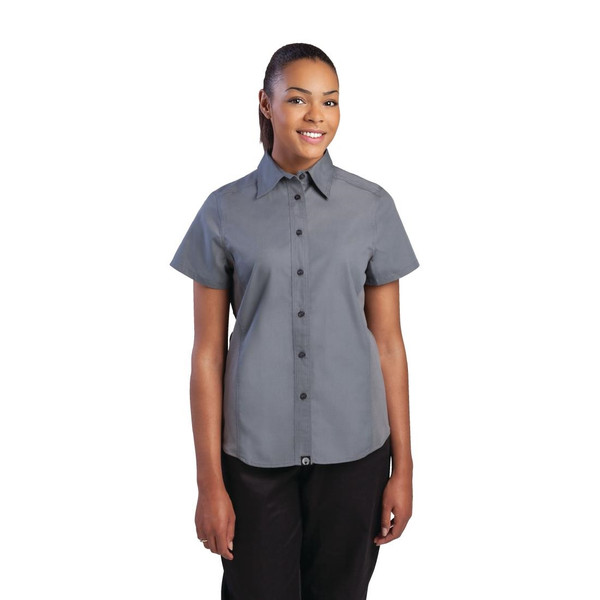 Chef Works Womens Grey Cool Vent Chef Shirt XS