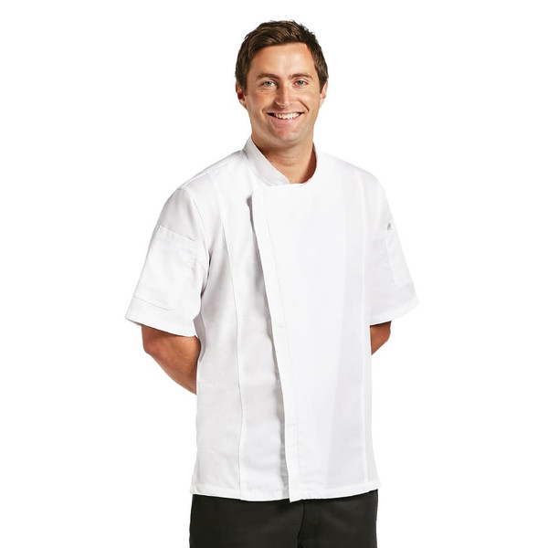 Chef Works Springfield Zipper Mens Chefs Jacket White S