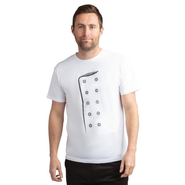 Chef Printed T Shirt White Size 3XL