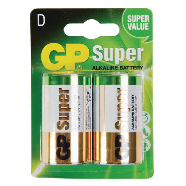 GP Super Battery D (Pack of 2)