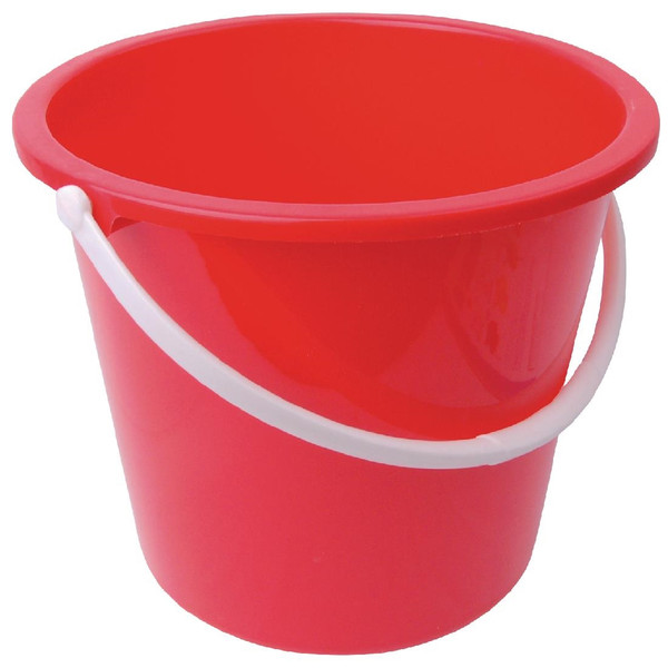 Jantex Round Plastic Bucket Red 10Ltr