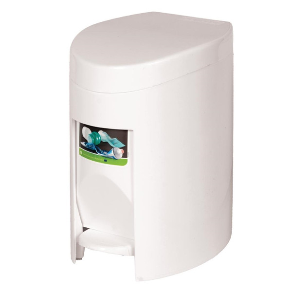 Rubbermaid Vanity Pedal Bin with Liner White 6Ltr