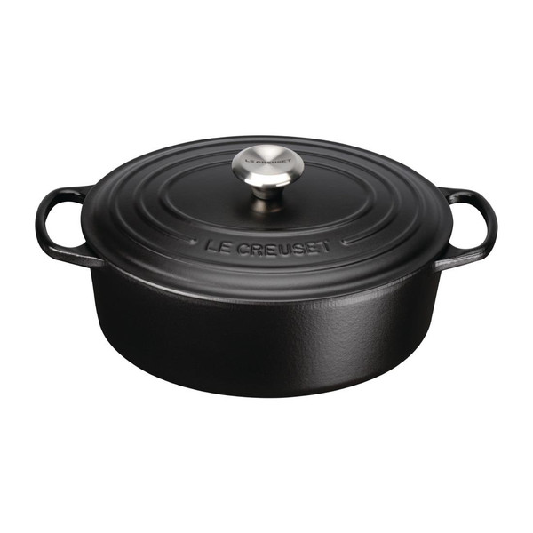 Le Creuset Cast Iron Oval Casserole 3.2L Satin Black