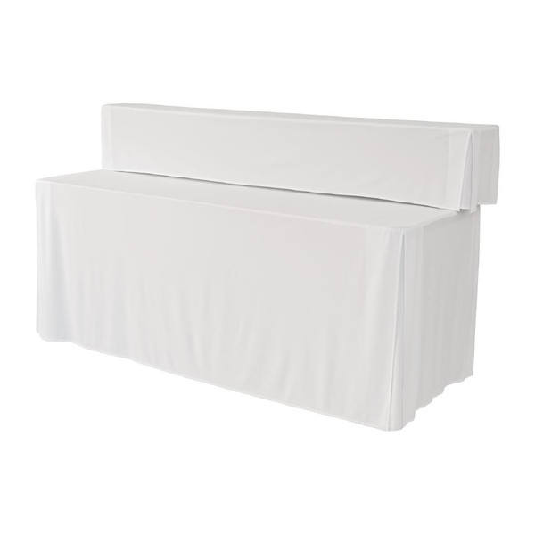 ZOWN Buffet Table Plain Cover White