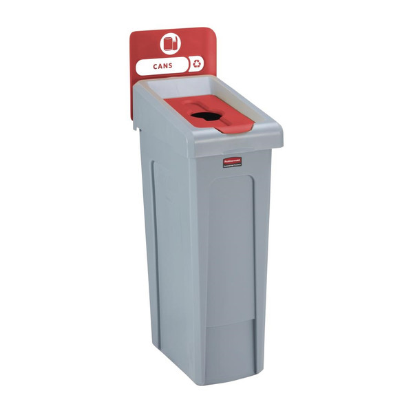 Rubbermaid Slim Jim Cans Recycling Station Red 87Ltr