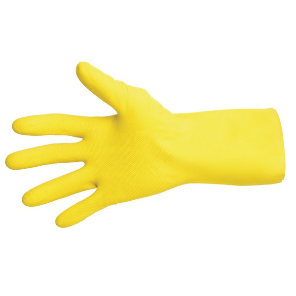 MAPA Vital 124 Liquid-Proof Light-Duty Janitorial Gloves Yellow Extra Large