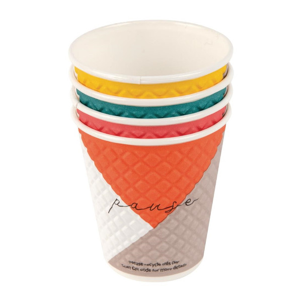 Huhtamaki Pause Disposable Coffee Cups Double Wall 256ml / 9oz (Pack of 925)