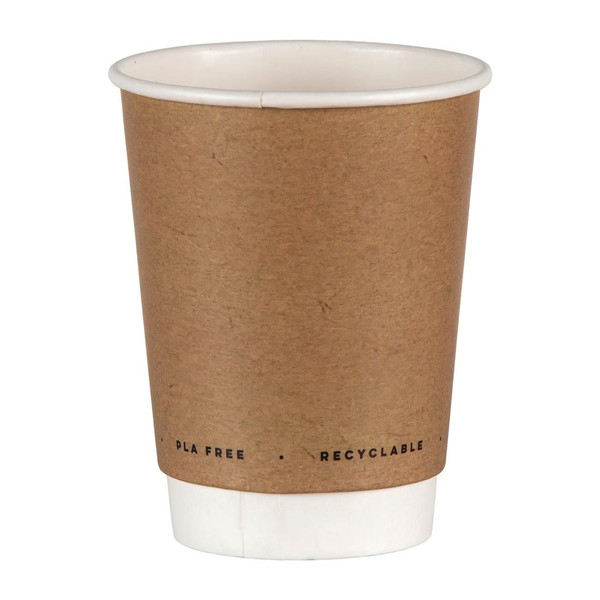 Fiesta Green Plastic-Free Compostable Hot Cups Double Wall 225ml / 8oz x 500
