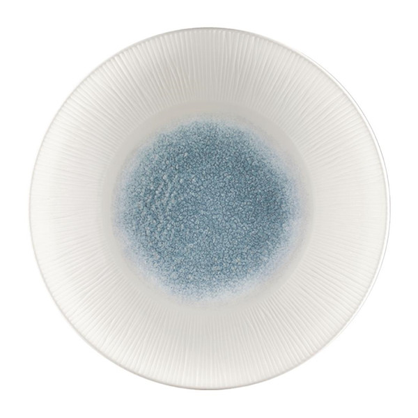 Churchill Bamboo Centre Print Deep Coupe Plates Topaz Blue 255mm (Pack of 12)