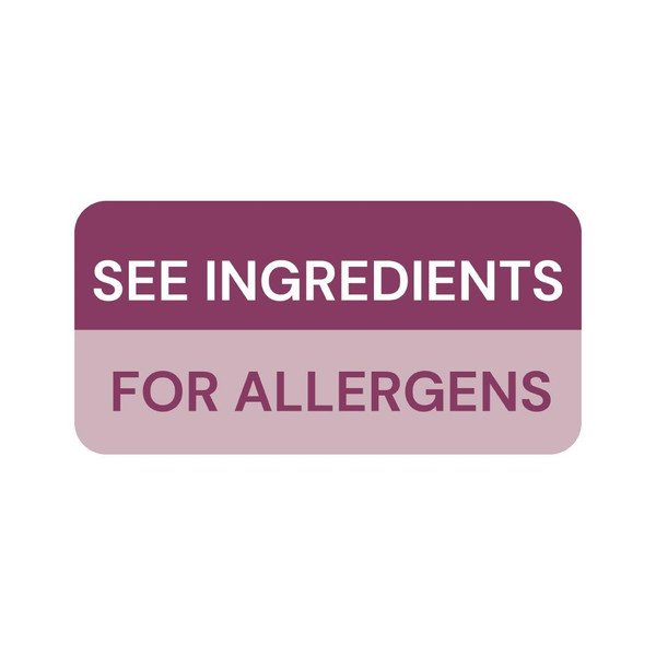 Vogue Removable See Ingredients For Allergens Food Packaging Labels (Pack of 250)