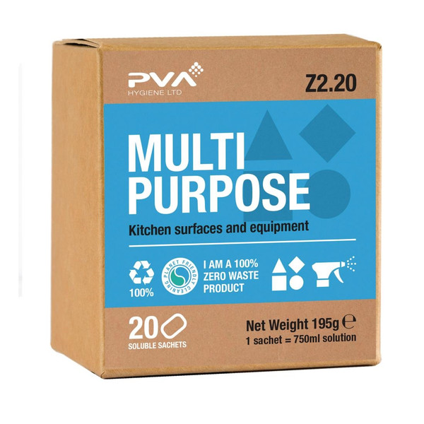 PVA Hygiene Multi-Purpose Cleaner Soluble Sachets for Triggers (20 Sachets)